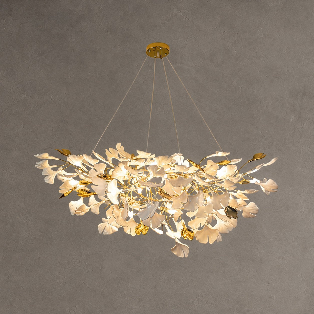 Gingko Ceramic Branch Chandelier Z