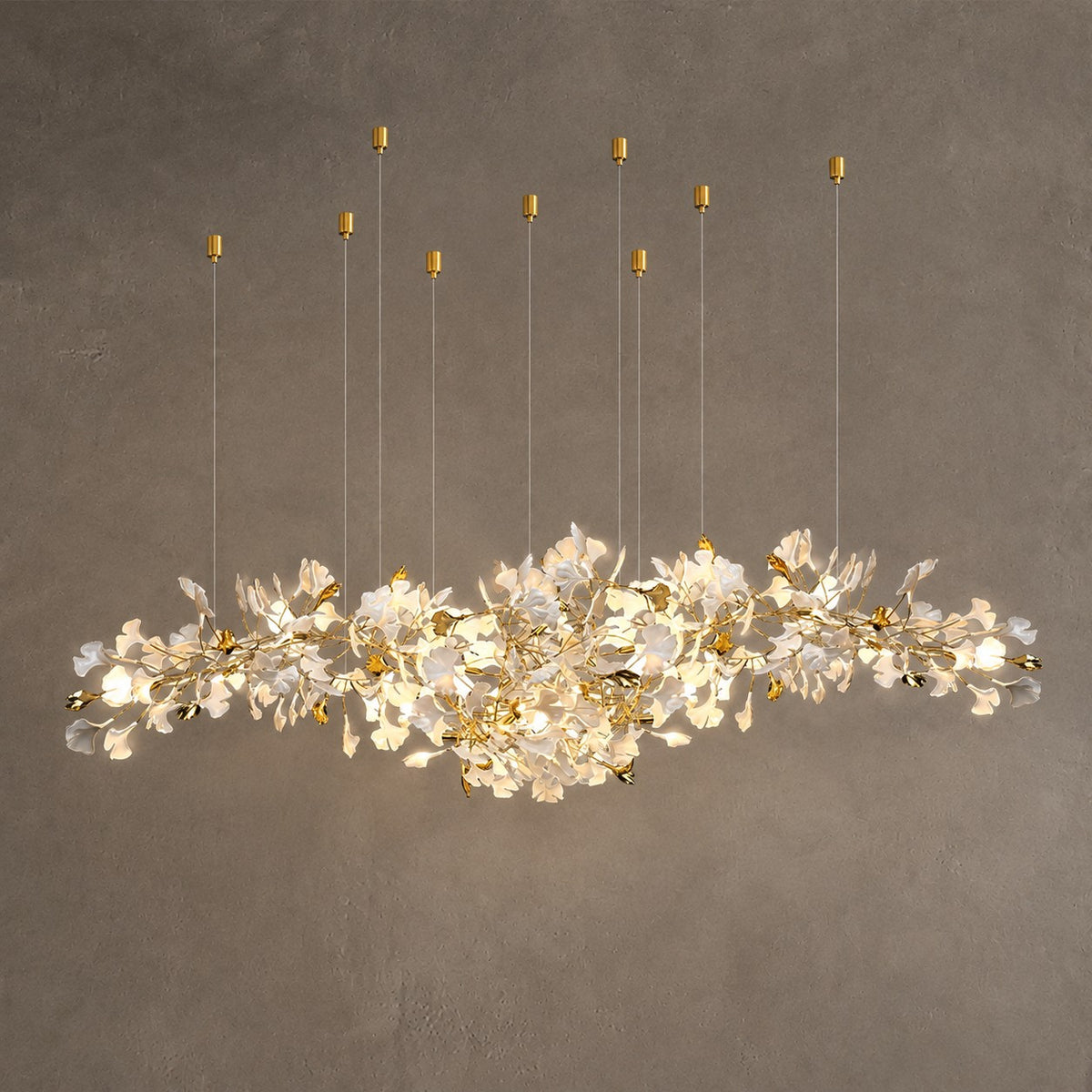 Gingko Ceramic Branch Chandelier Z