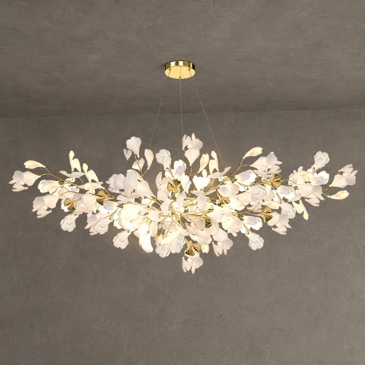 Gingko Ceramic Branch Chandelier Z