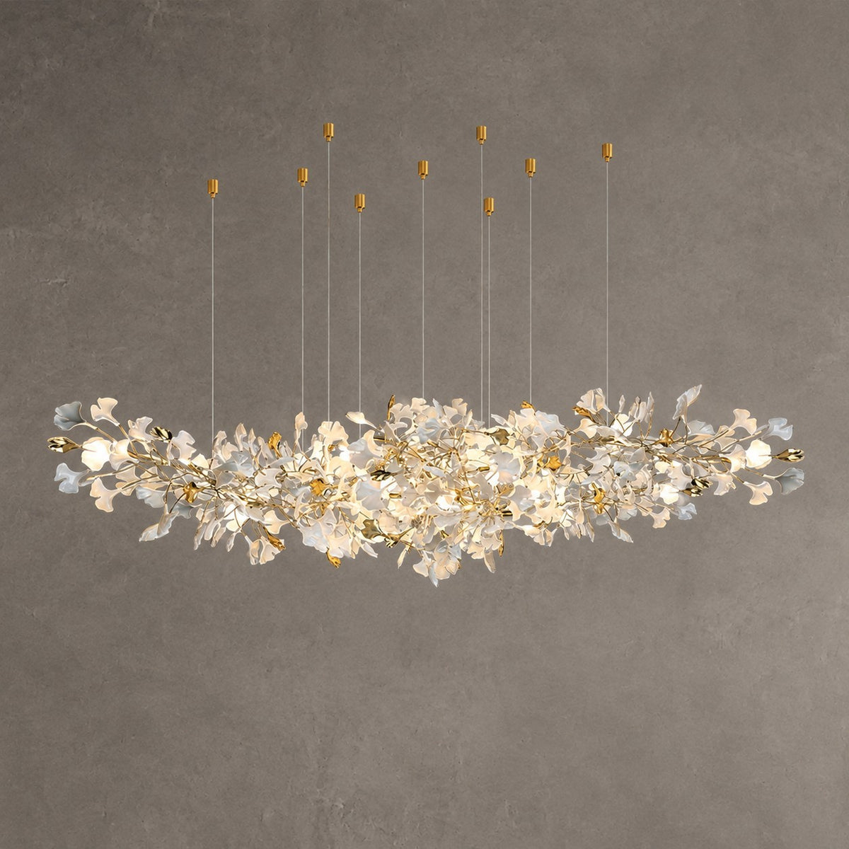 Gingko Ceramic Branch Chandelier Z