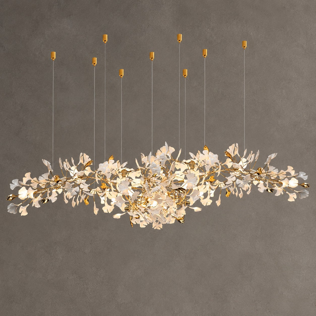 Gingko Ceramic Branch Chandelier Z