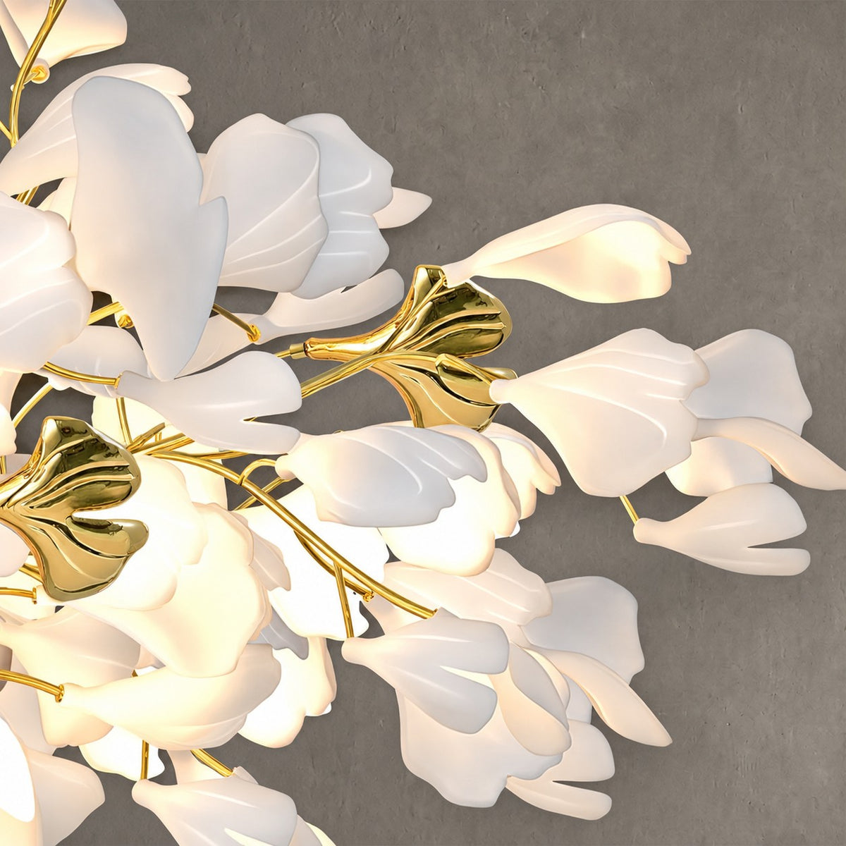 Gingko Ceramic Branch Chandelier Z