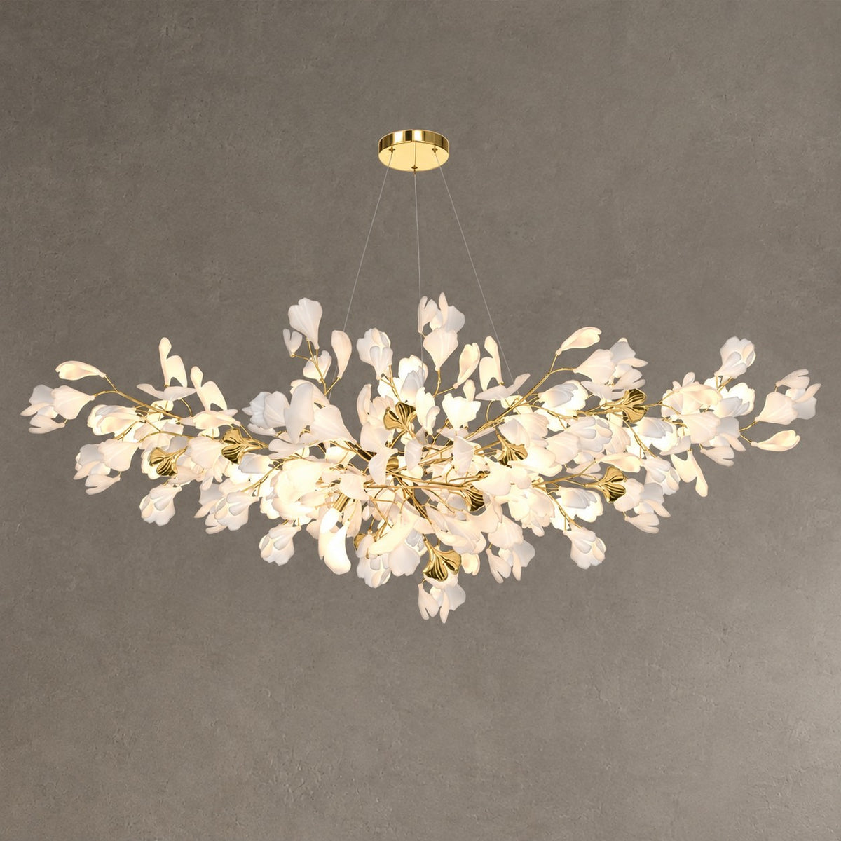 Gingko Ceramic Branch Chandelier Z