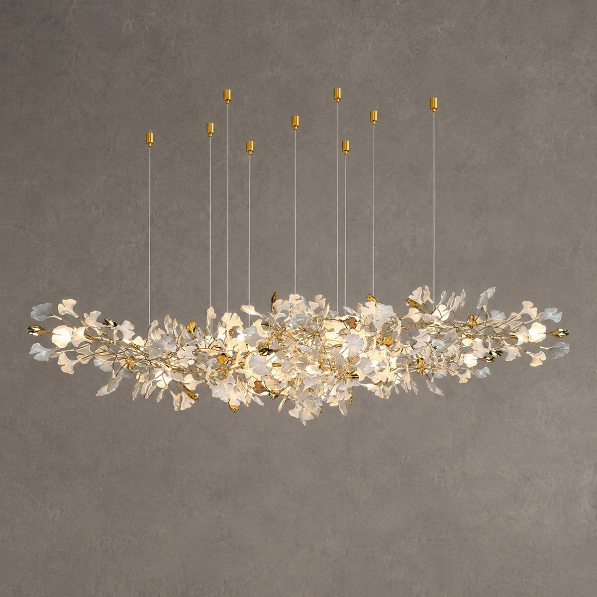 Gingko Ceramic Branch Chandelier Z