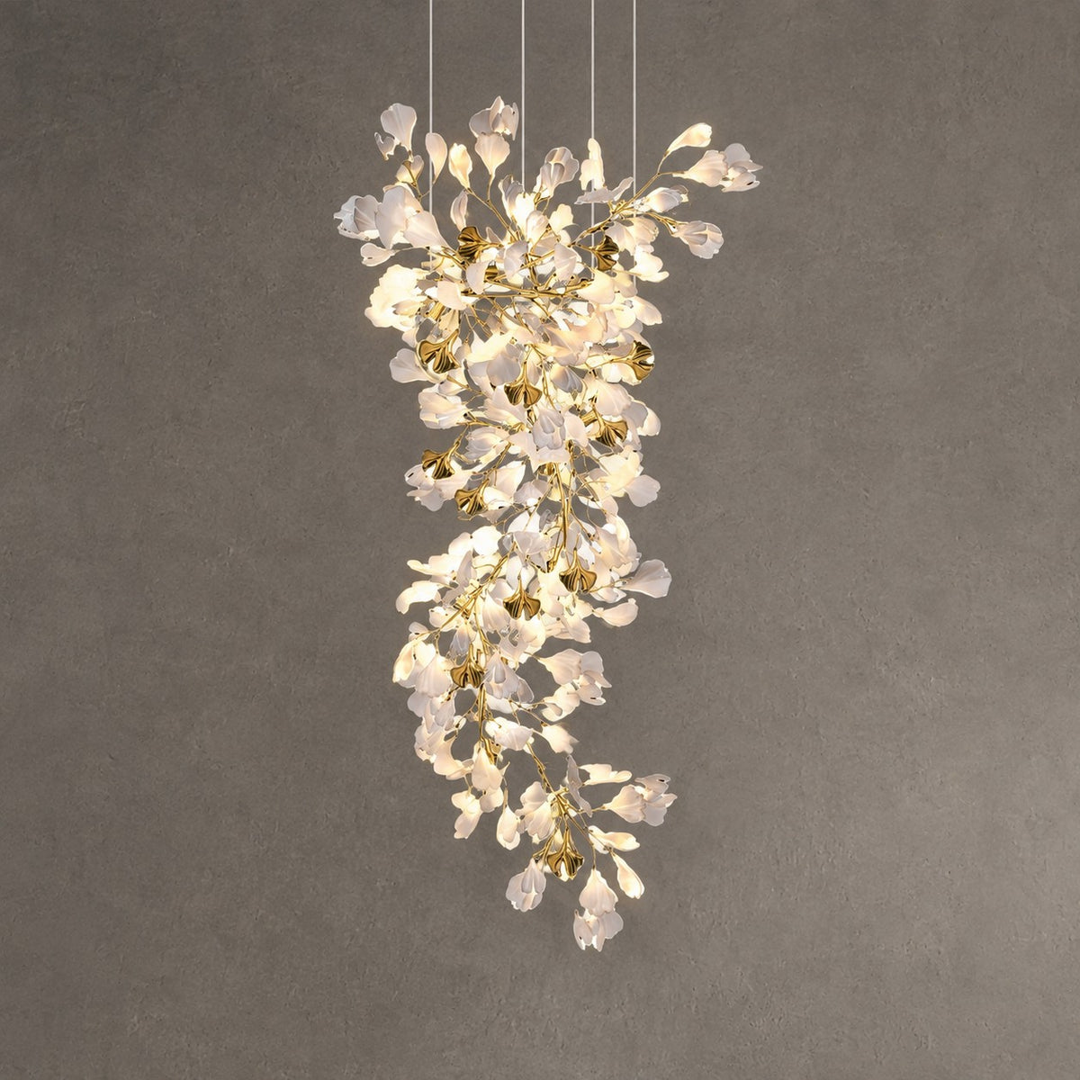 Gingko Ceramic Branch Chandelier Z
