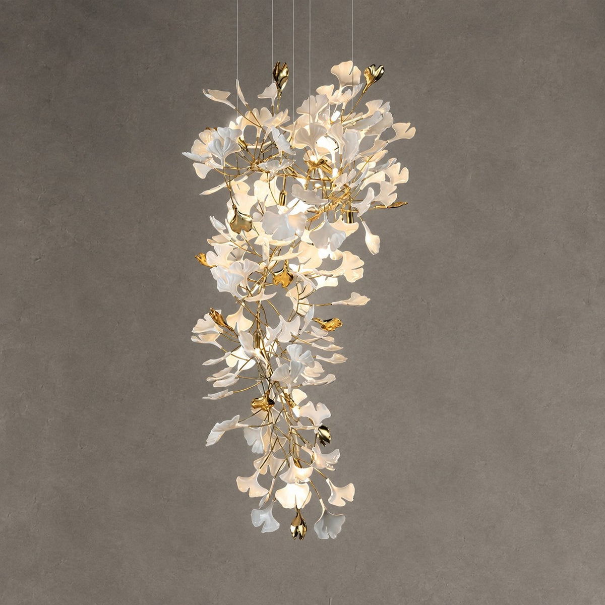 Gingko Ceramic Branch Chandelier Z