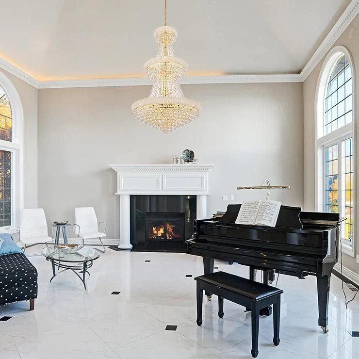 Luxury Crystal Chandelier for Grand Villa Hall and Duplex Staircase Lighting