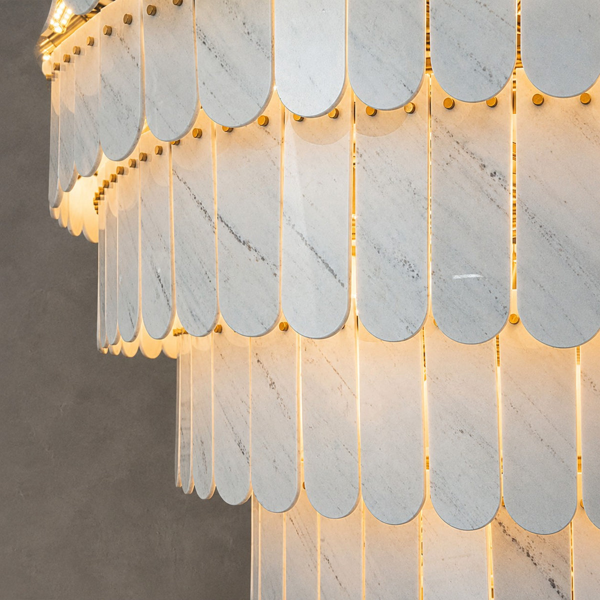 Grand Nine-Tier Yugoslav White Luxury stone Chandelier
