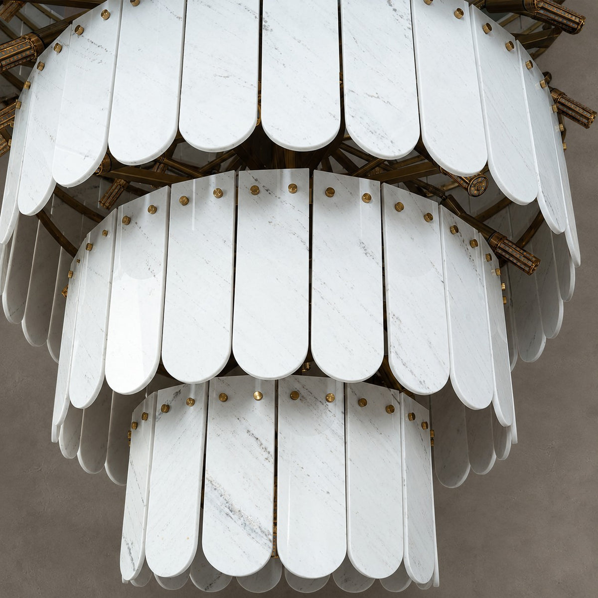 Grand Nine-Tier Yugoslav White Luxury stone Chandelier