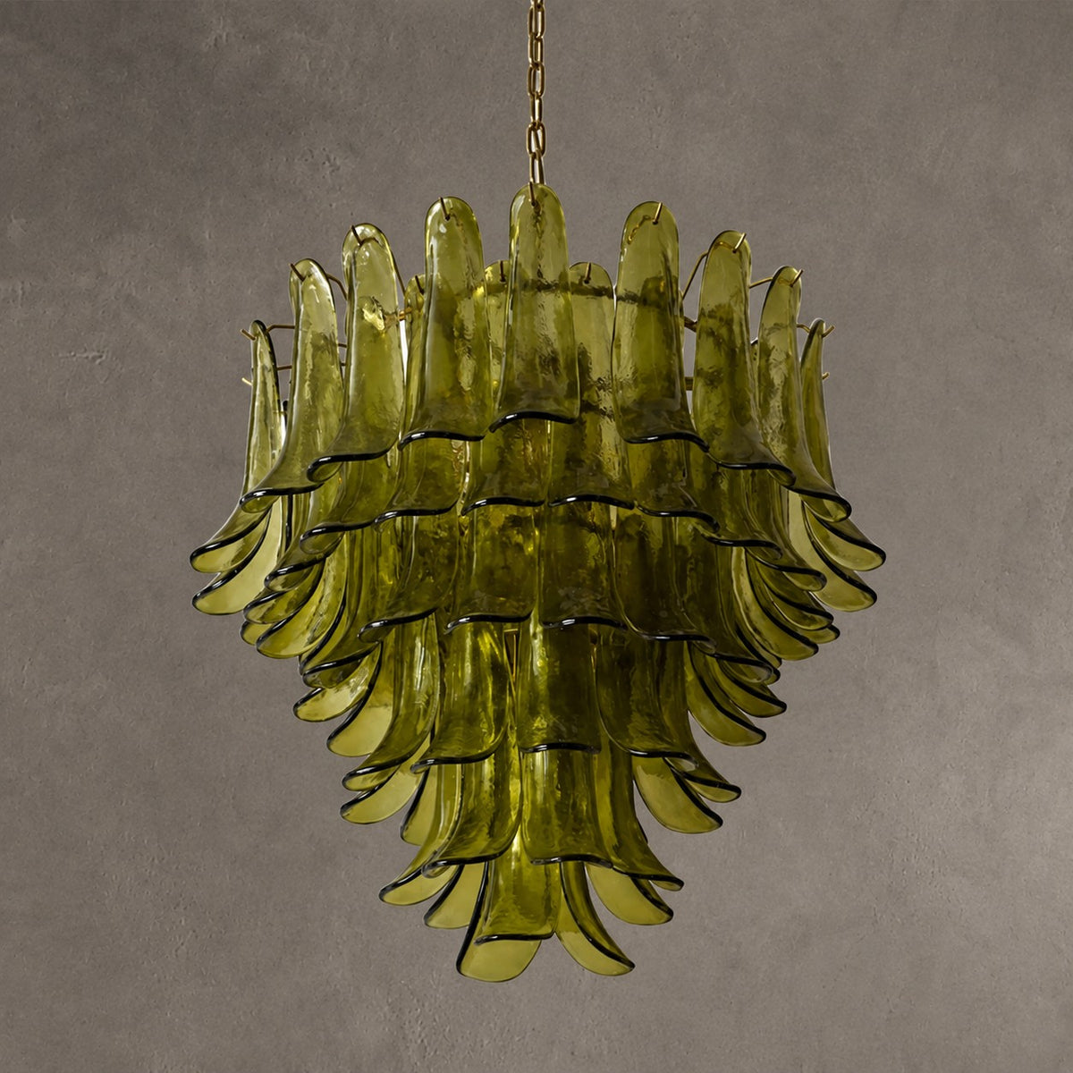 Green Petalo Murano Chandelier