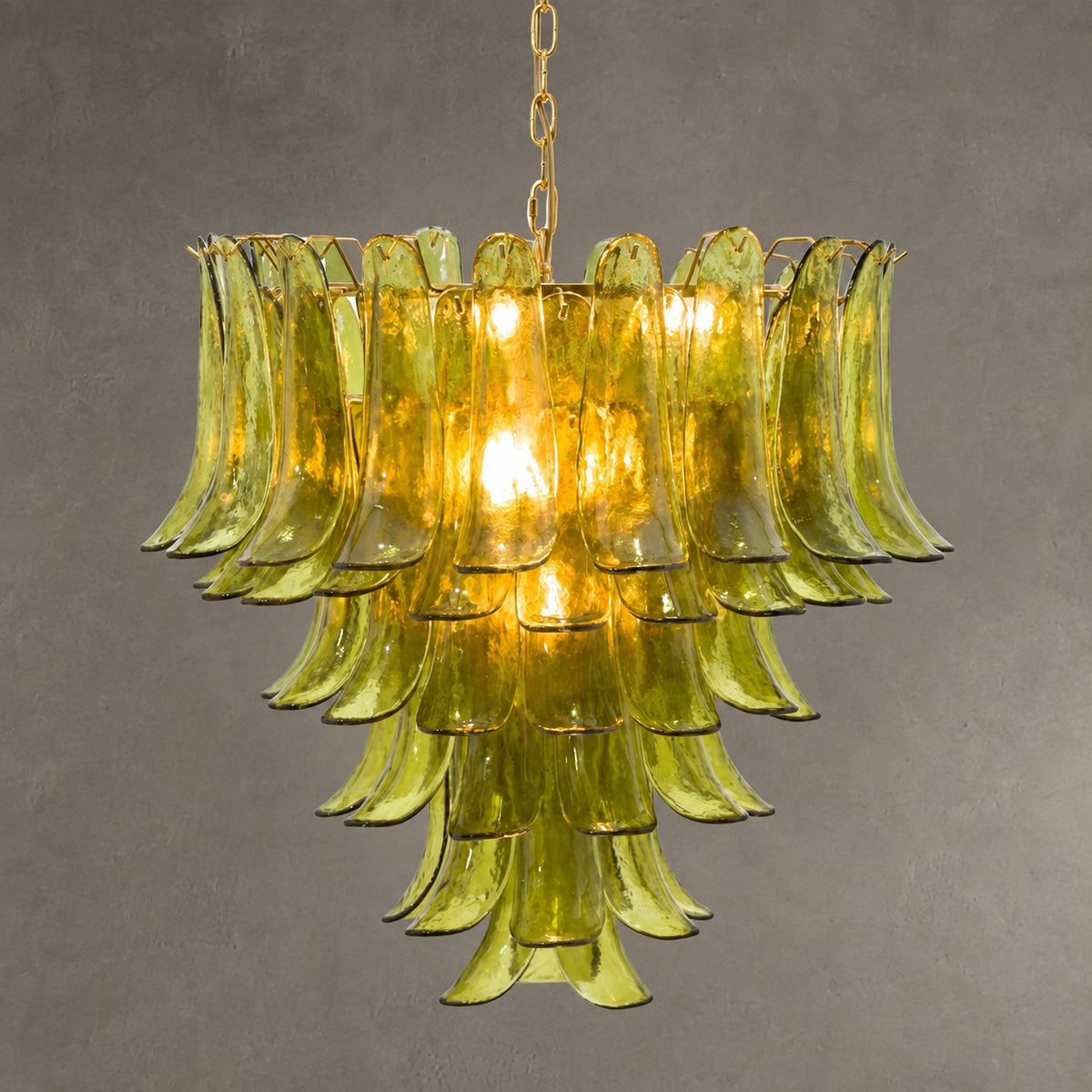 Green Petalo Murano Chandelier