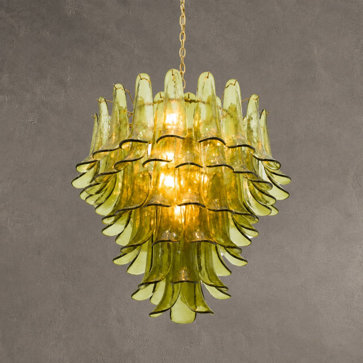 Green Petalo Murano Chandelier