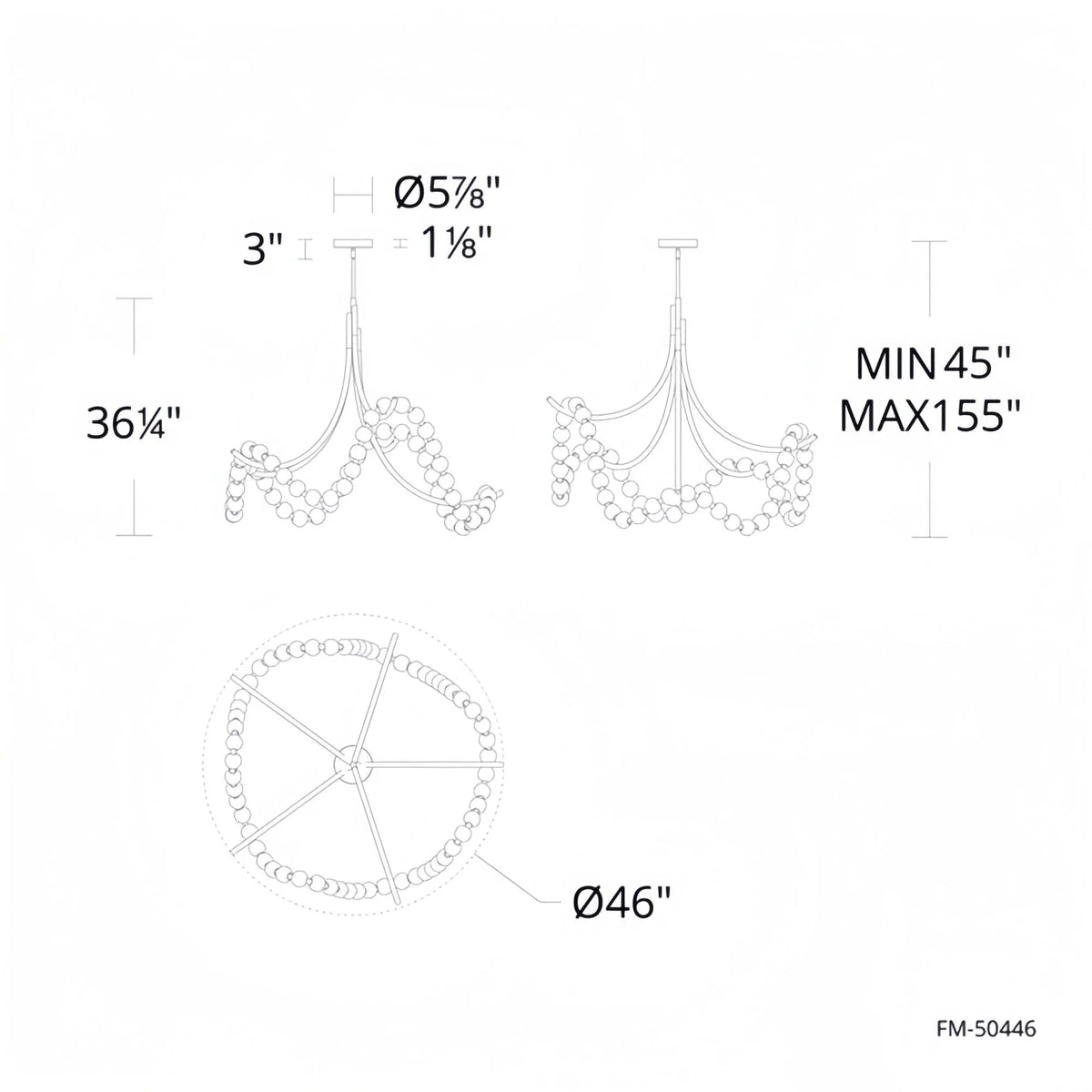 Grid Master Alabaster Chandelier - Antique NickelBlushlighting