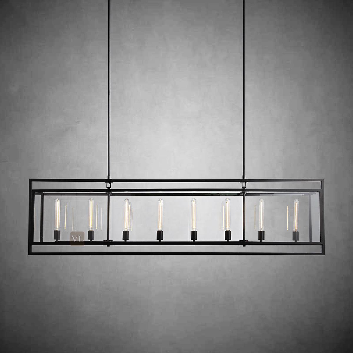 Verao Glass Rectangular Chandelier