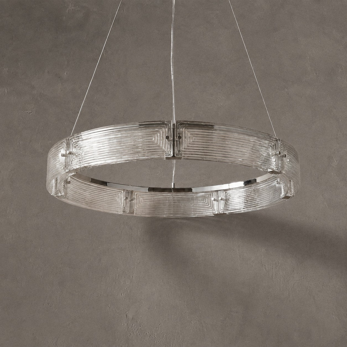Halo Modern Glass Round Chandelier