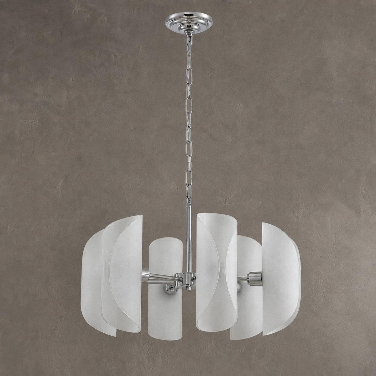 Helena Modern Chrome Glass Pendant Light