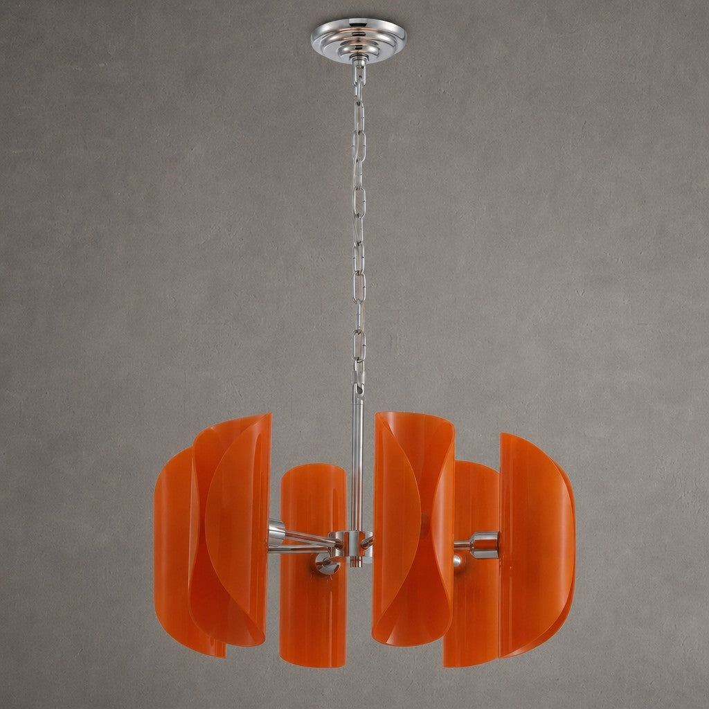 Helena Modern Chrome Glass Pendant Light