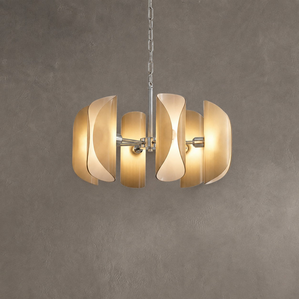 Helena Modern Chrome Glass Pendant Light