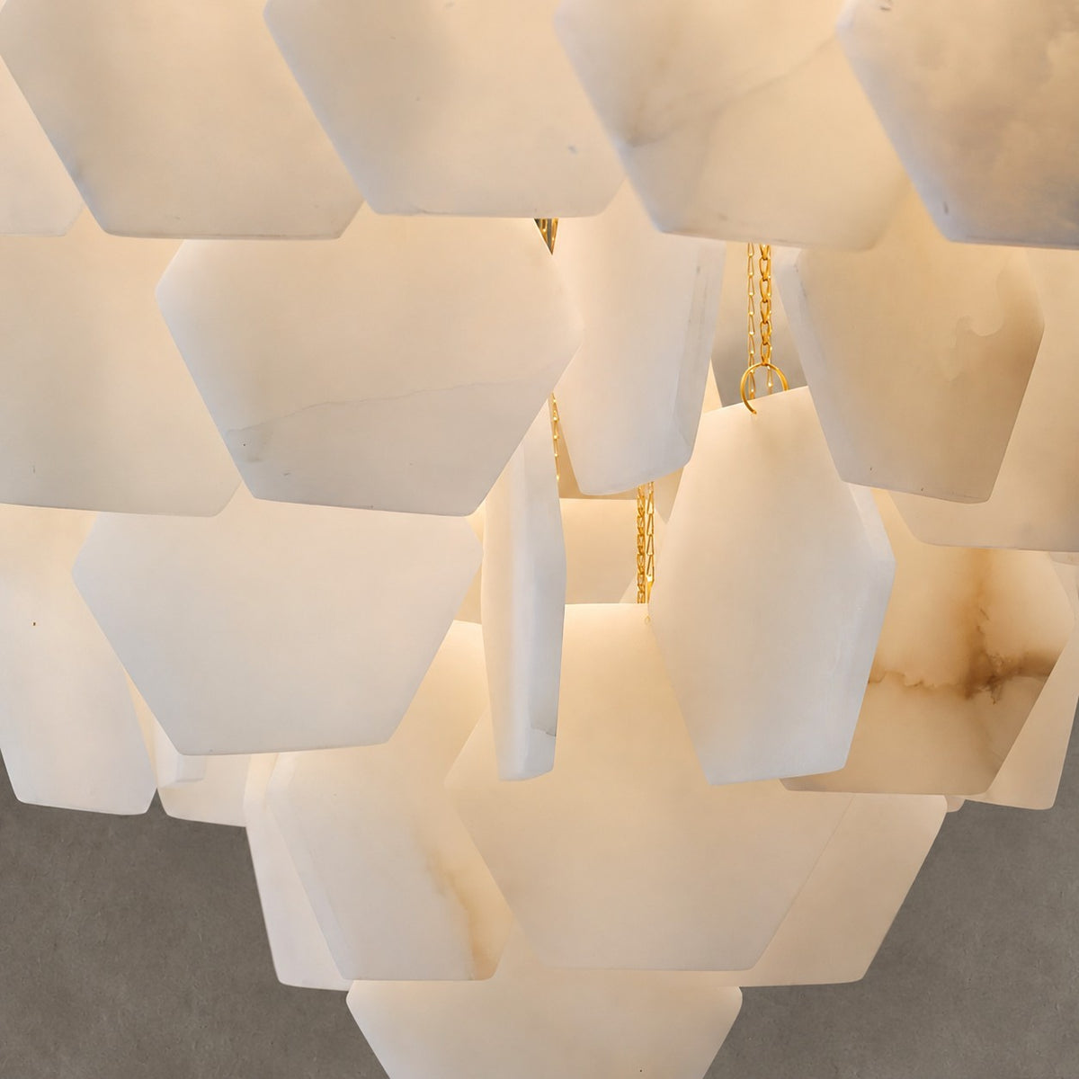 Hexa Alabaster Cascade Chandelier