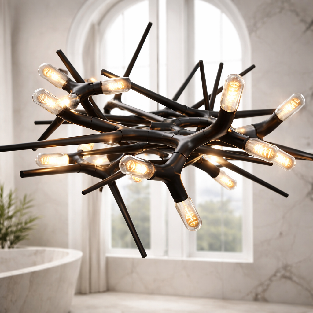 Pendant Light  Modern LED Chandelier Adjustable Iron Dimmable 10-45 Bulbs