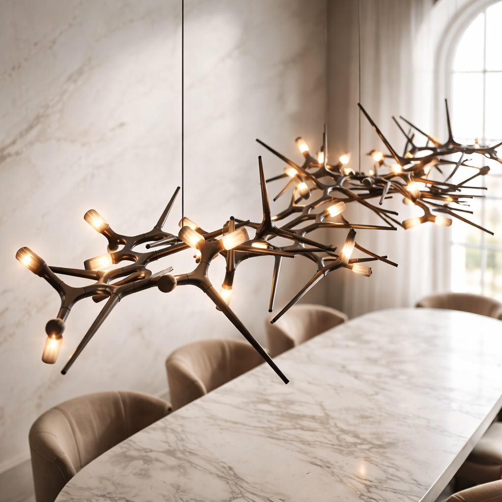 Pendant Light  Modern LED Chandelier Adjustable Iron Dimmable 10-45 Bulbs
