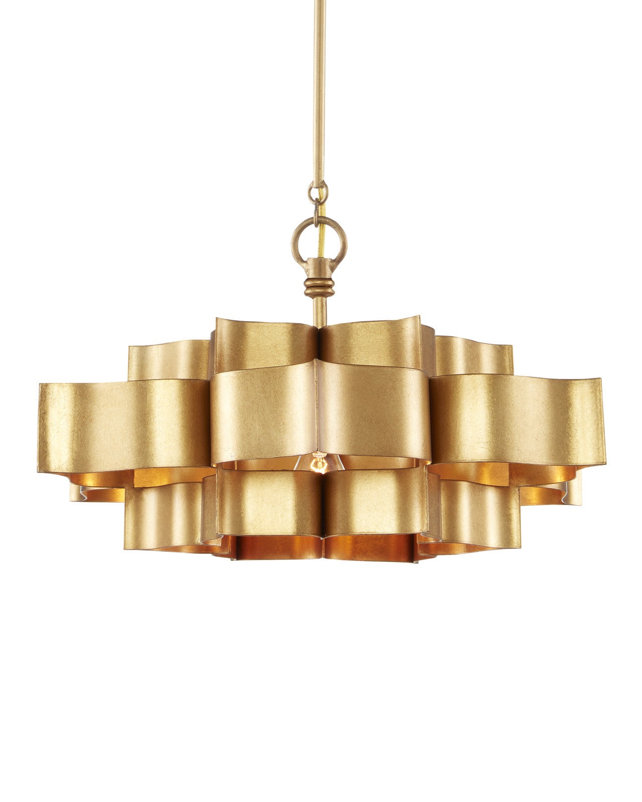 Golden leaf shape Small Chandelier