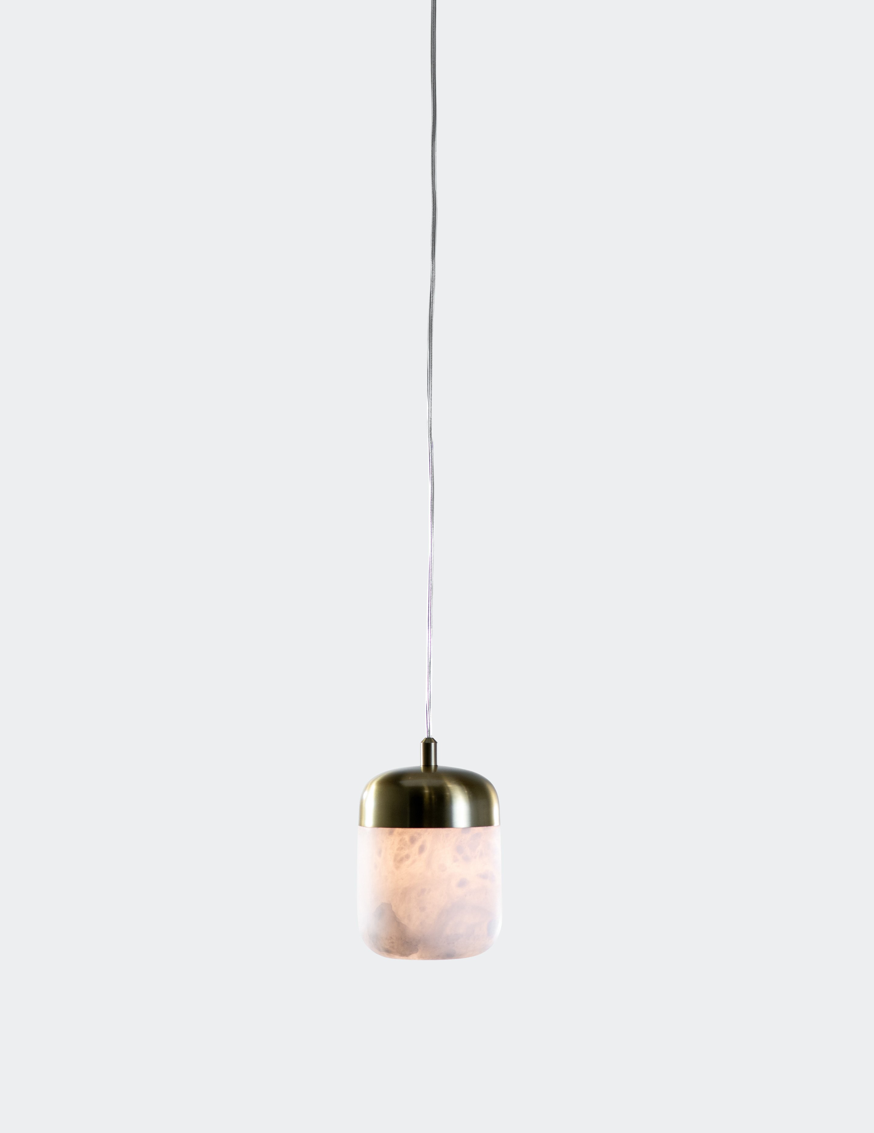 Elegant Jeremy Alabaster Pendant Light with Satin Brass Finish