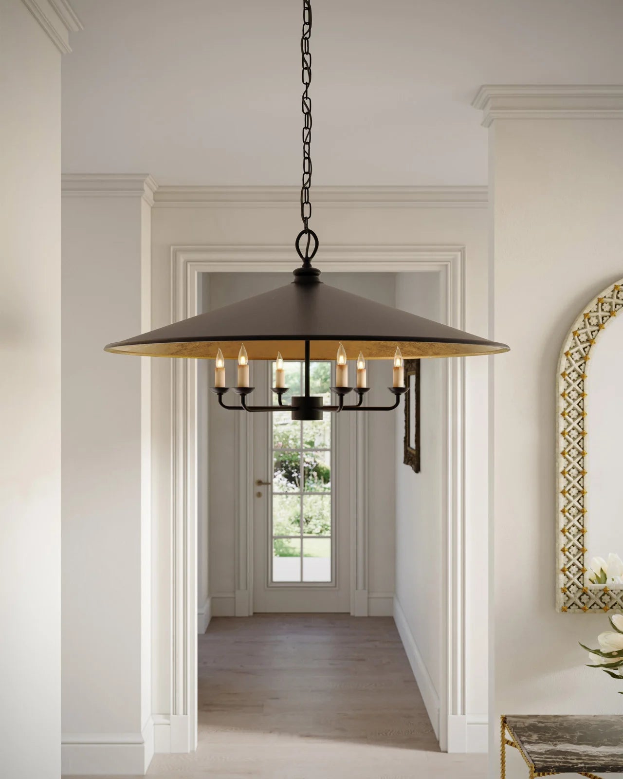 Veritas Black Chandelier 36'' For living room, bedroom, Foyer Entryway