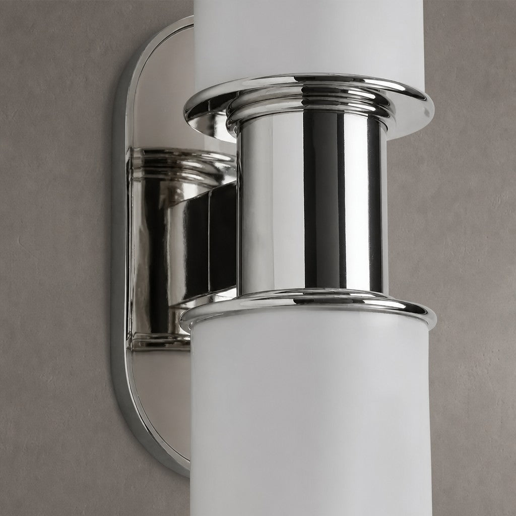 Kelvridge Modern Milk Glass 2-Light Wall Sconce