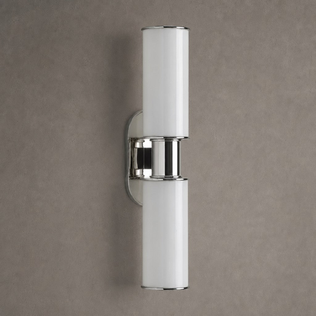 Kelvridge Modern Milk Glass 2-Light Wall Sconce