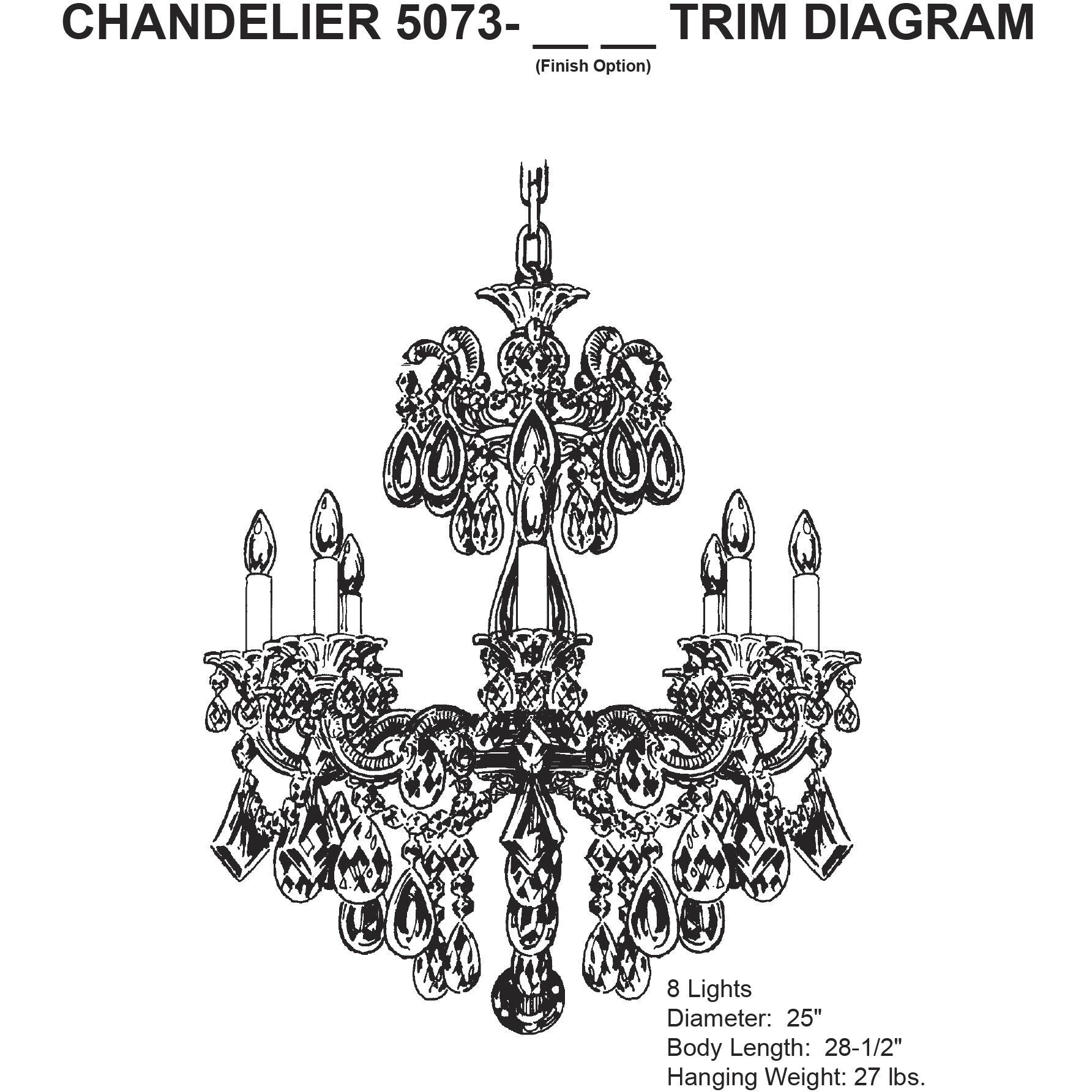 Lavelle Chandelier 25"