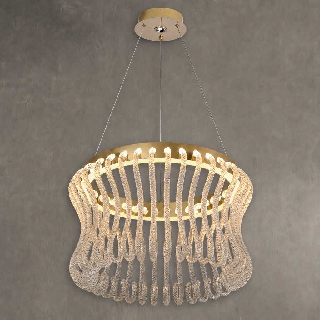 Lennox Glass Round Chandelier 21.6"D