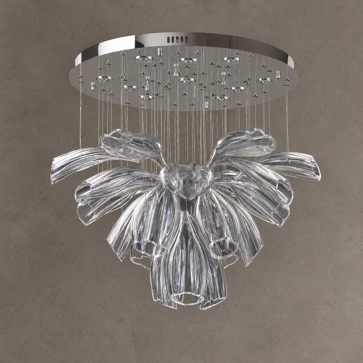 Light Luxury Art Design Petal-like Glass Chandeliers