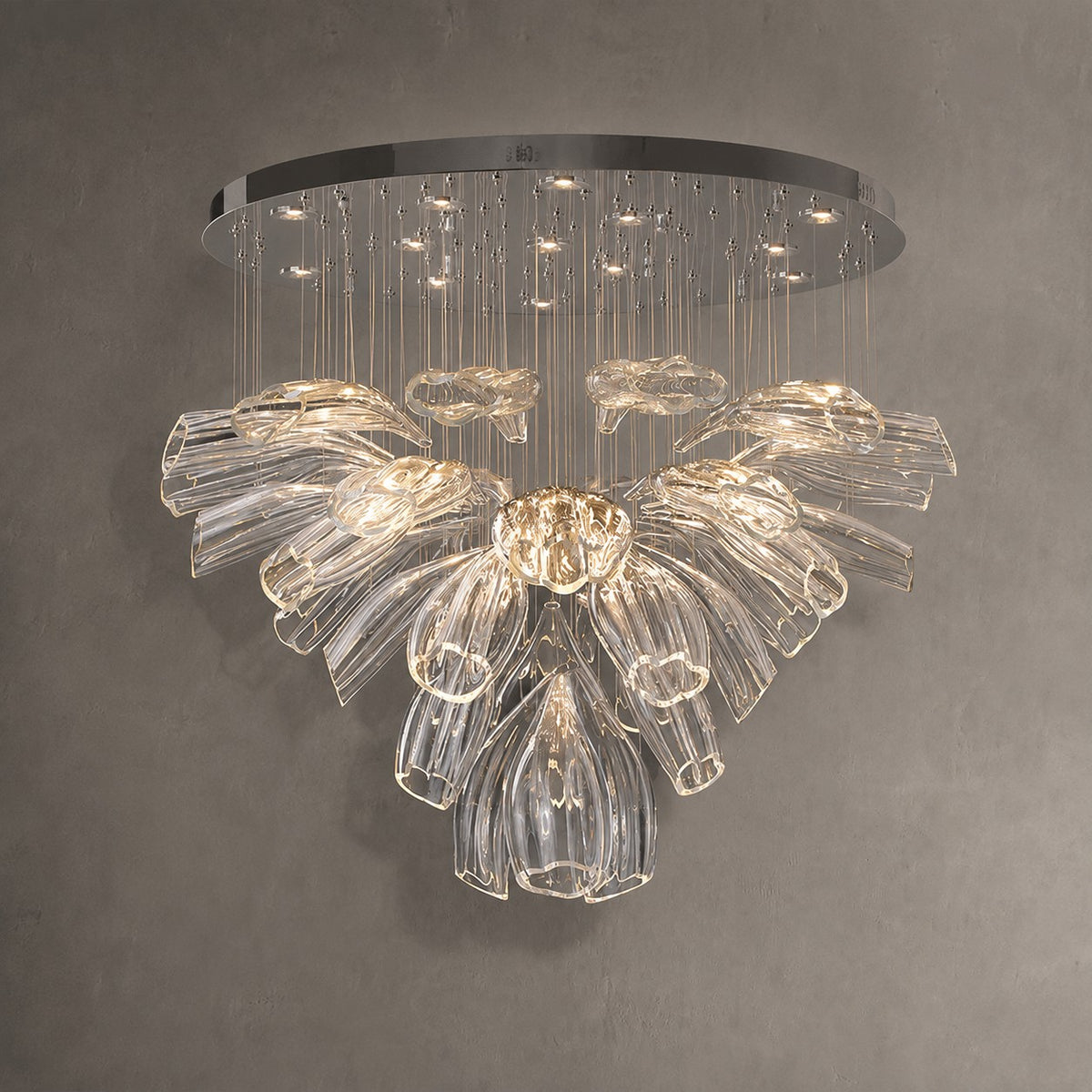 Light Luxury Art Design Petal-like Glass Chandeliers