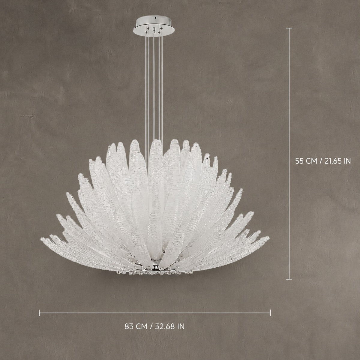 Chandelier Orchid Glass Calista