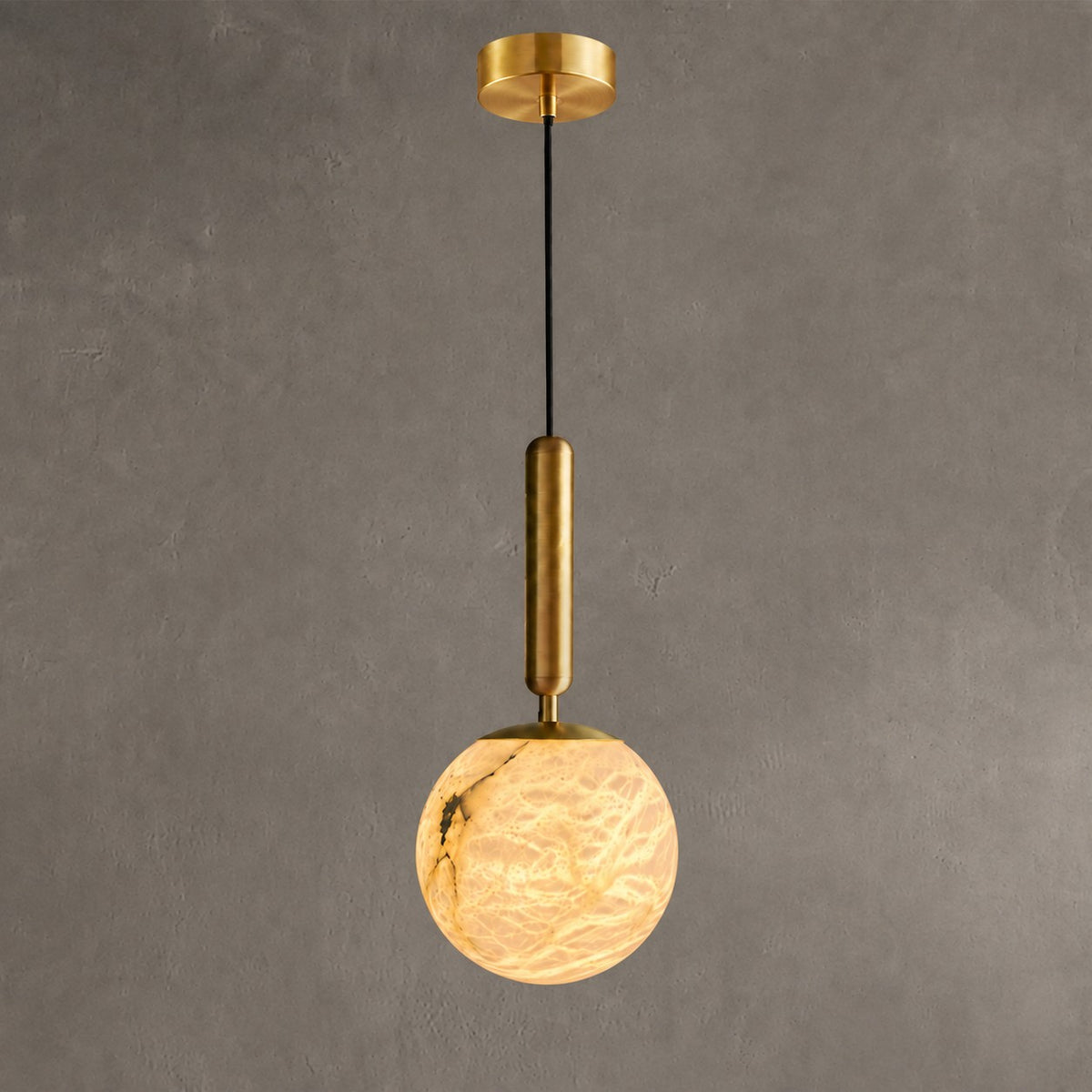 Solenne Sphere Alabaster Pendant Light