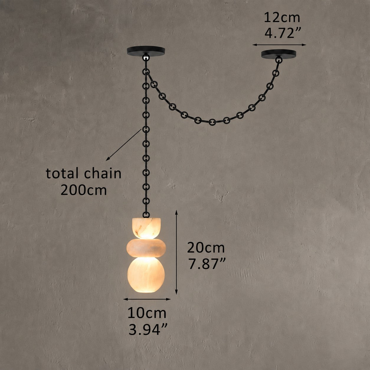Chandelier Marble Swag Pendant
