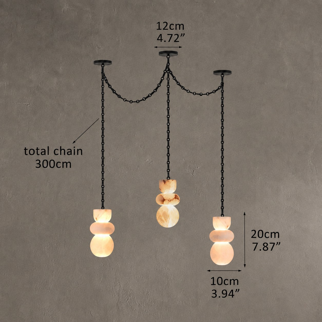 Chandelier Marble Swag Pendant