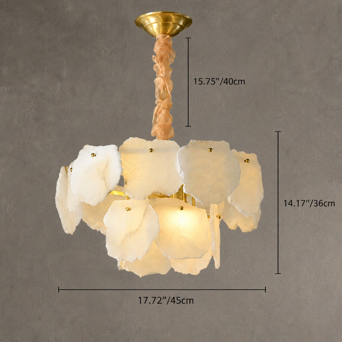 Celestara Living Room Chandelier Spanish Alabaster French Art Deco