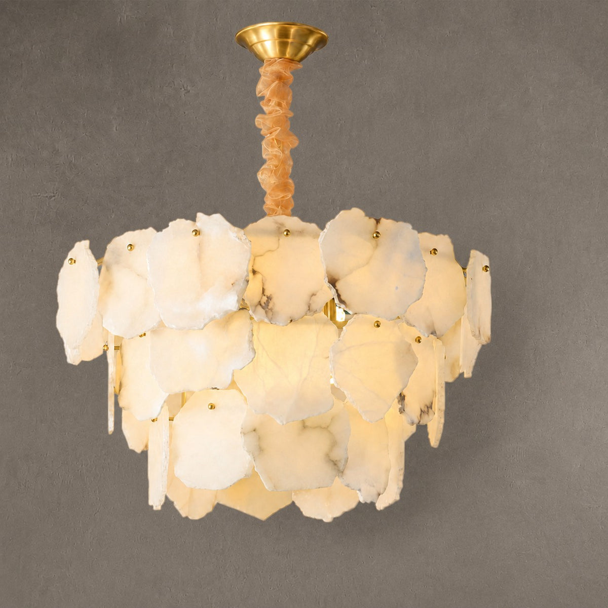 Celestara Living Room Chandelier Spanish Alabaster French Art Deco