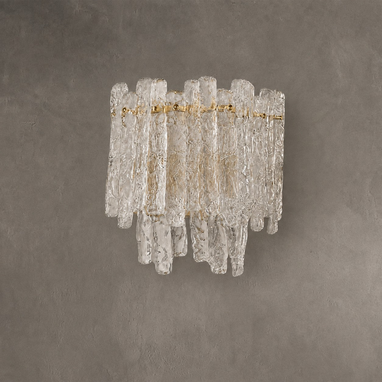 Wall Sconce  Murano-Style Textured Glass