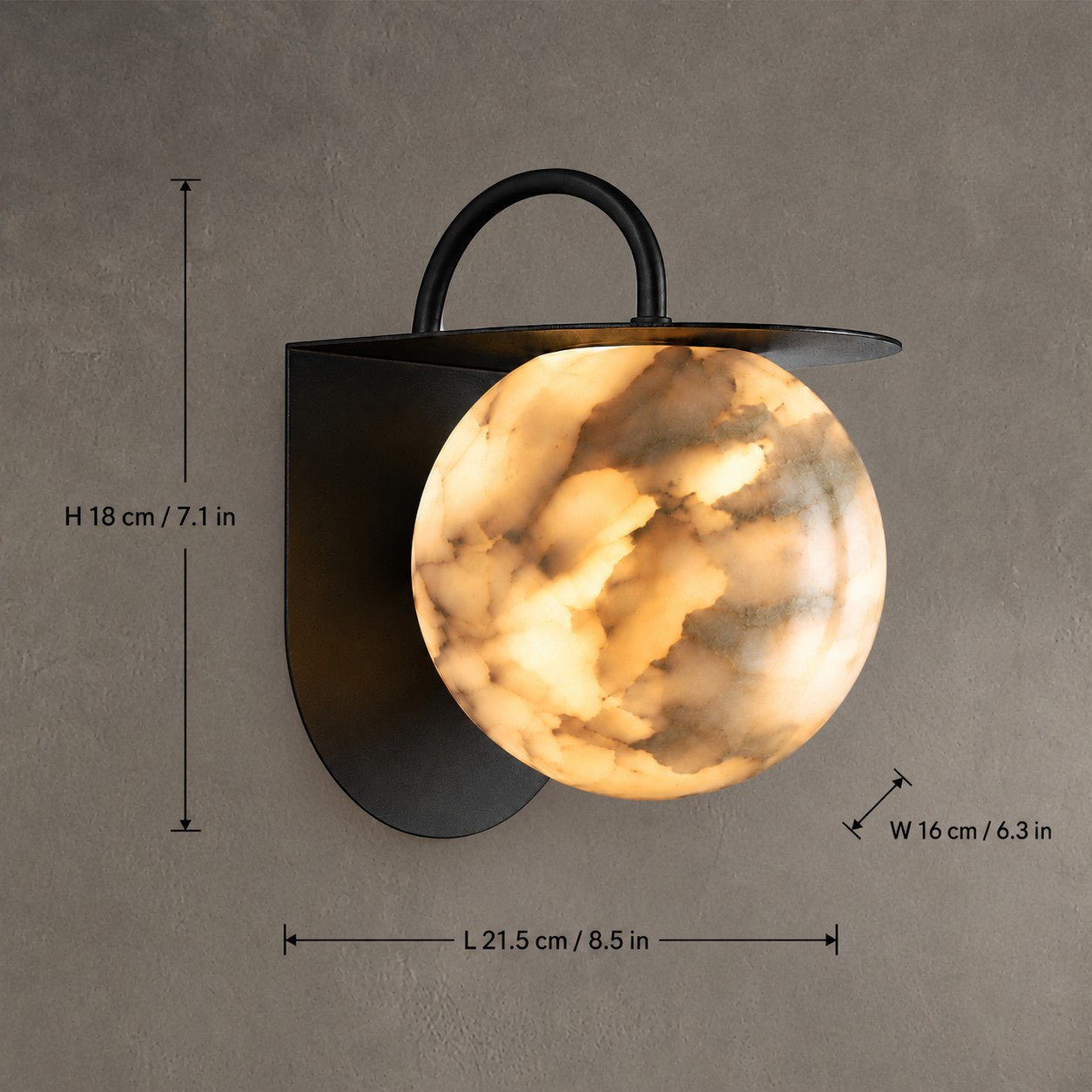 Novera  Living Room Wall Sconce  Spanish Alabaster Contemporary