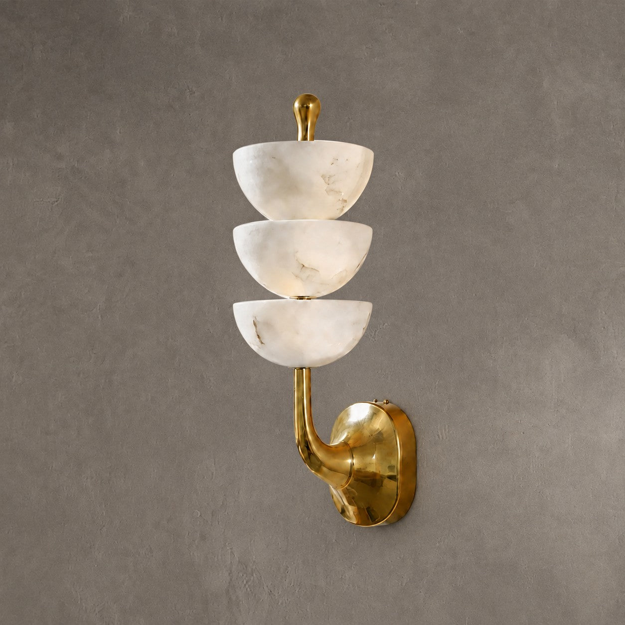 Calista Living Room Wall Sconce  Spanish Alabaster Mid-Century Modern