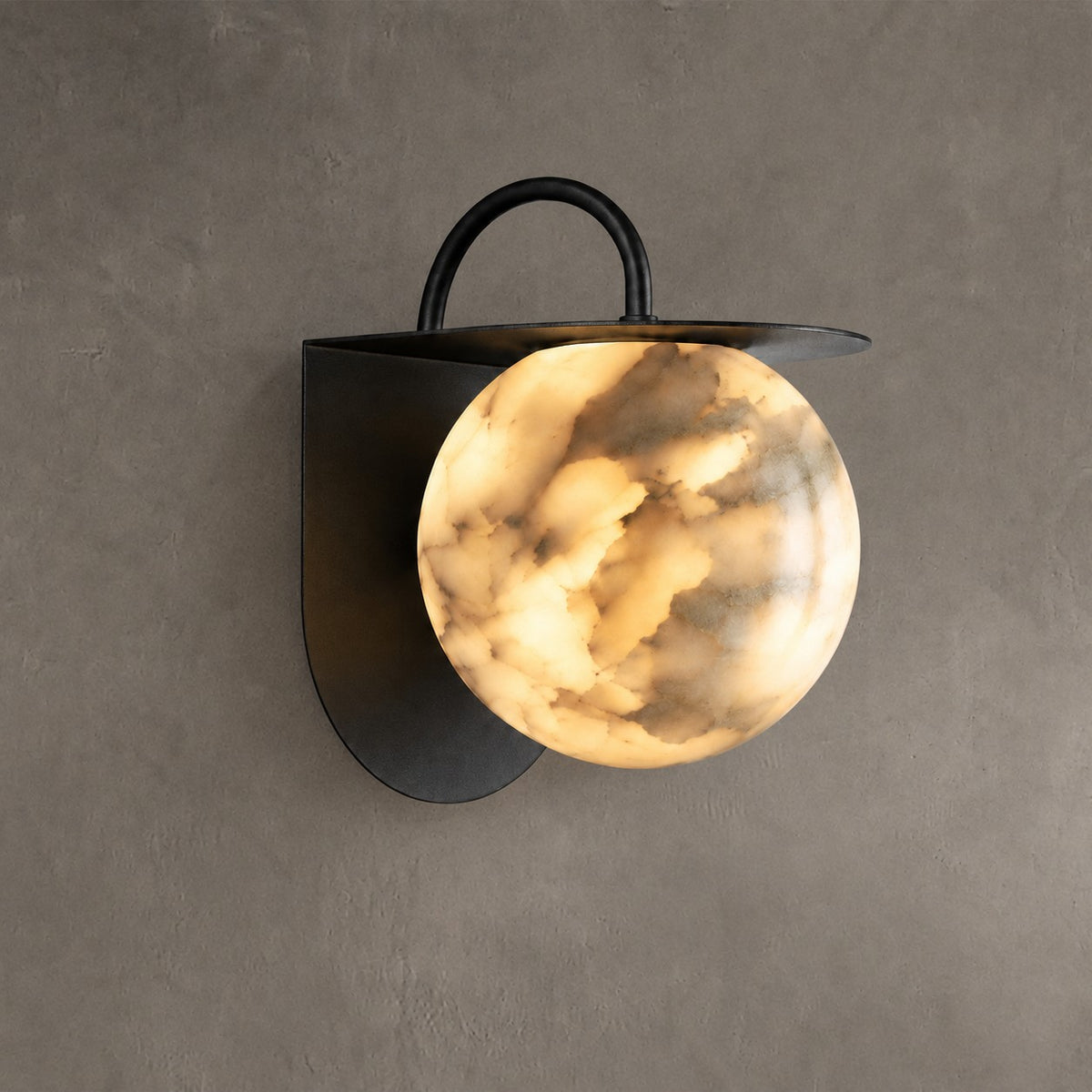 Novera  Living Room Wall Sconce  Spanish Alabaster Contemporary