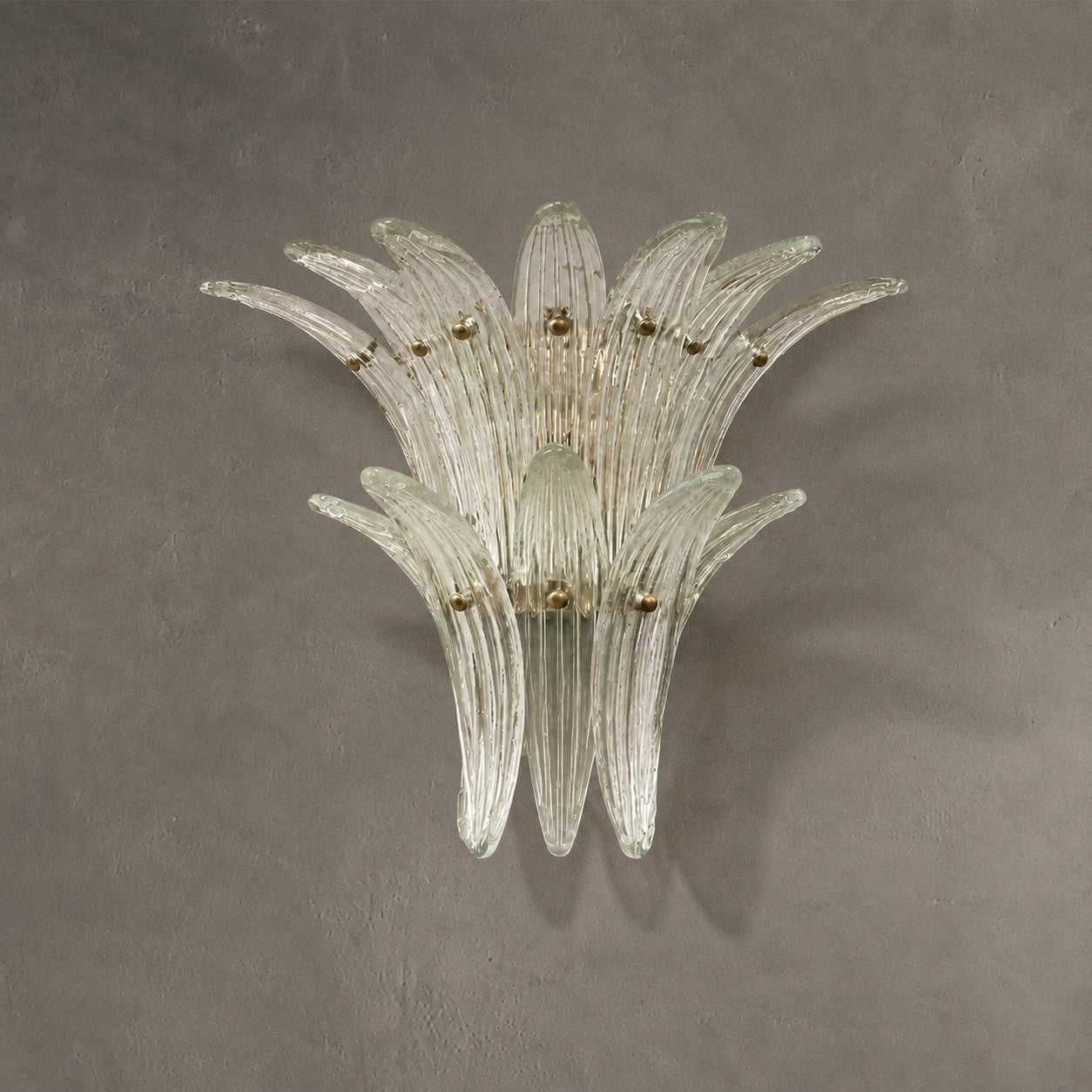 Wall Sconce Two-Tier Glass Leaf Style