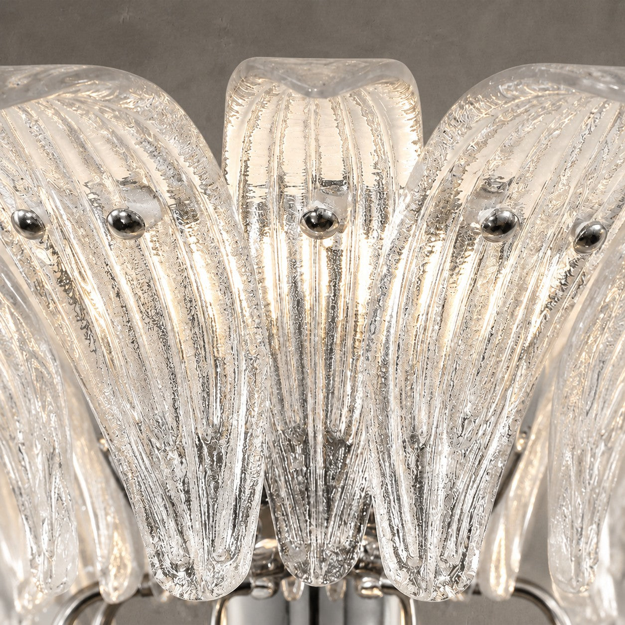 Wall Sconce Two-Tier Glass Leaf Style