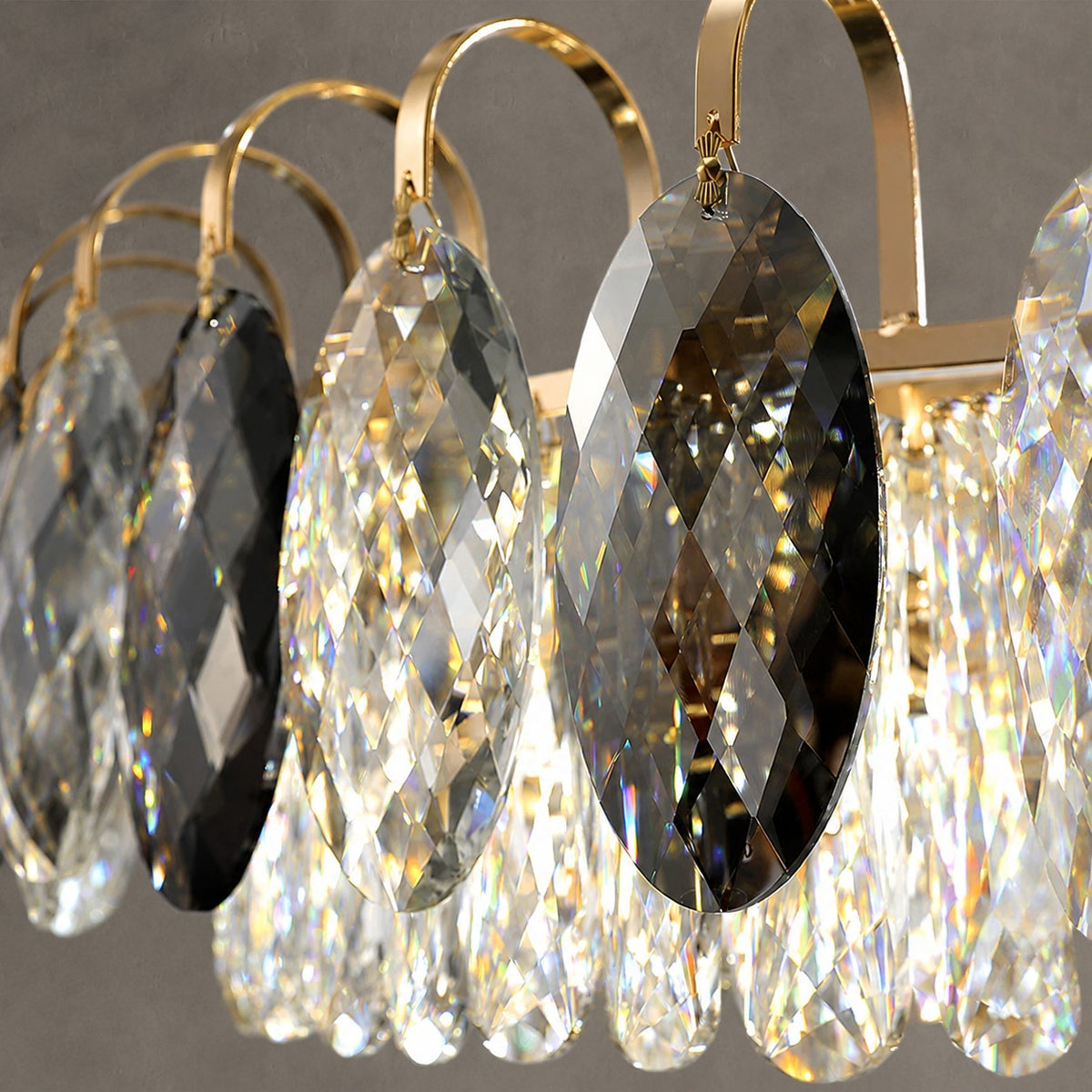 Luxurious K9 Crystal Chandelier in Brass/Silver Finish | Modern Ceiling Light Fixtures