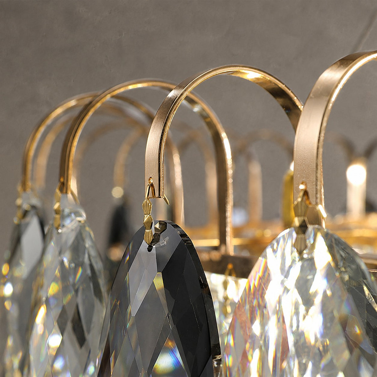 Luxurious K9 Crystal Chandelier in Brass/Silver Finish | Modern Ceiling Light Fixtures