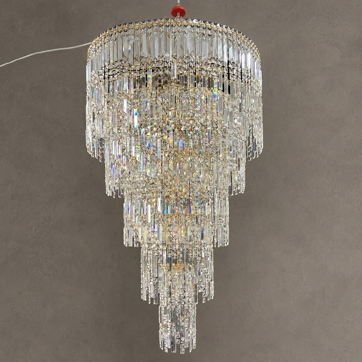 Luxury Multi-layer Crystal Chandelier for Staircase/Foyer