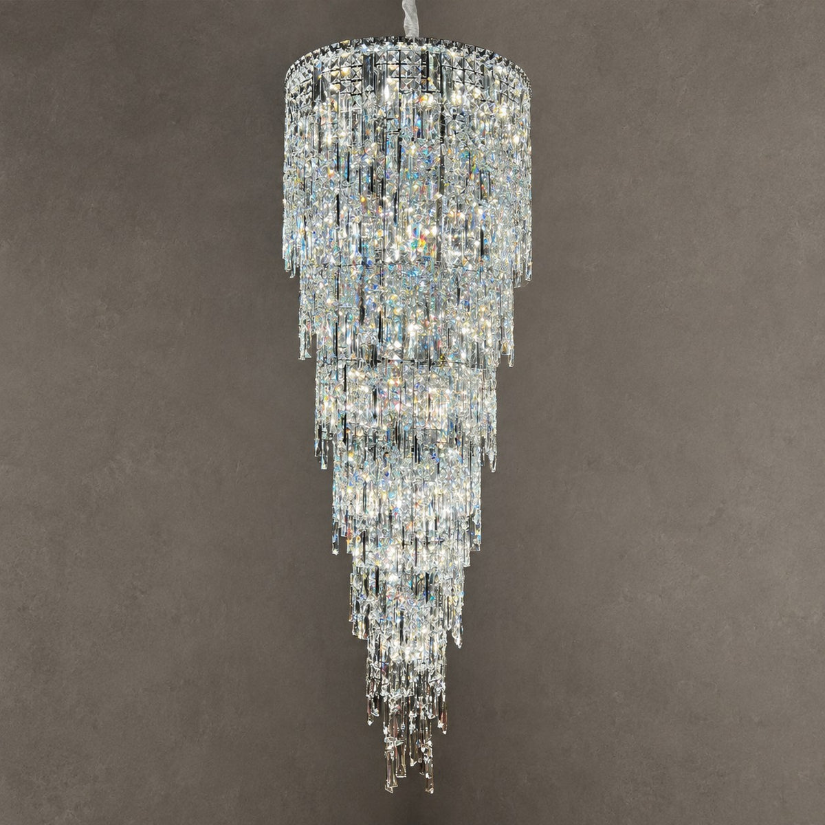 Luxury Multi-layer Crystal Chandelier for Staircase/Foyer